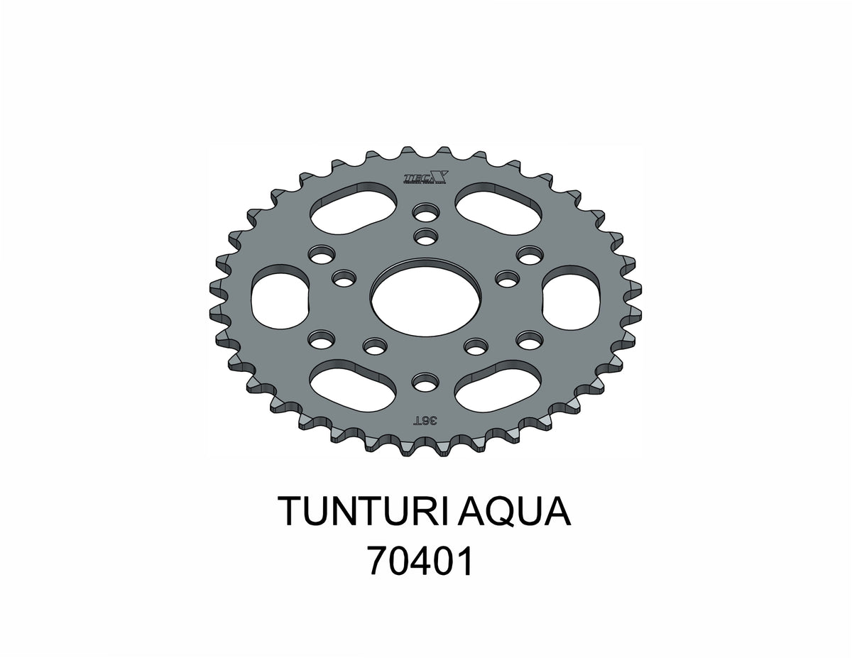 Tec-X Bakdrev 36 tänder (415) Tunturi Aqua SuperSport Break / Helkama AX