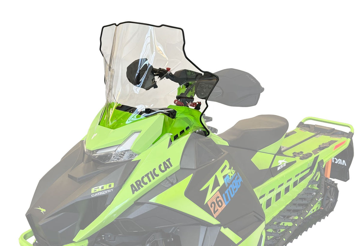 Powermadd Vindruta Arctic Cat Catalyst Medelhög (19") Klar/Med svart grafik