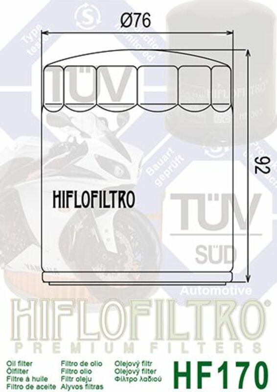HIFLOFILTRO Oil Filter Glossy Black - HF170B