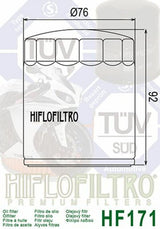 HIFLOFILTRO Oil Filter Chrome - HF171C