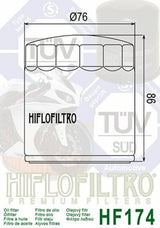 HIFLOFILTRO Oil Filter Chrome - HF174C