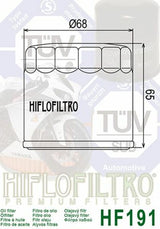 HIFLOFILTRO Oil Filter - HF191