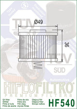 HIFLOFILTRO Oil Filter - HF540