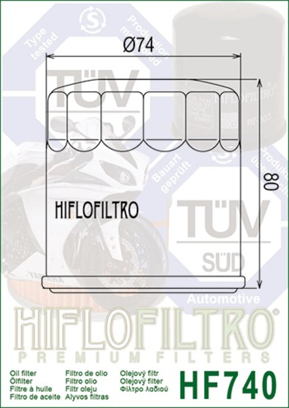 HIFLOFILTRO Oil Filter - HF740 - Yamaha Marine