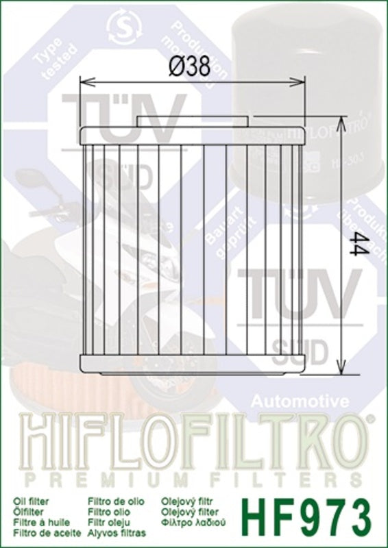HIFLOFILTRO Oil Filter - HF973
