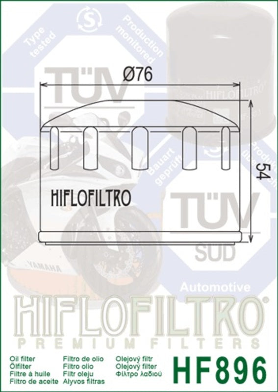 HIFLOFILTRO Oil Filter - HF896 - Ural Motorcycle 750 (14-19)