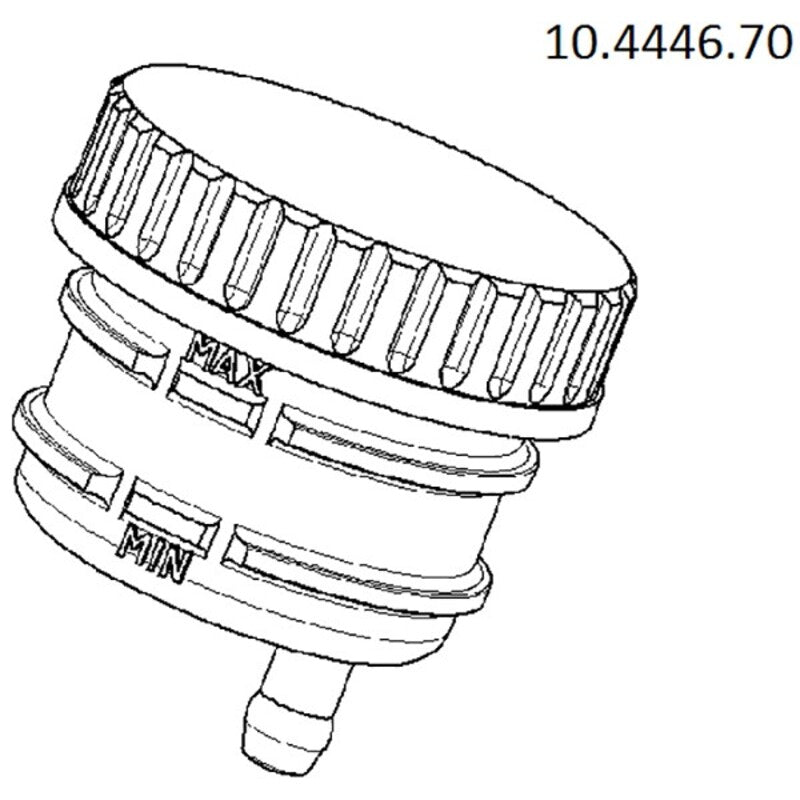 Reservoir for master cylinder Brembo strait exit clamp fixing