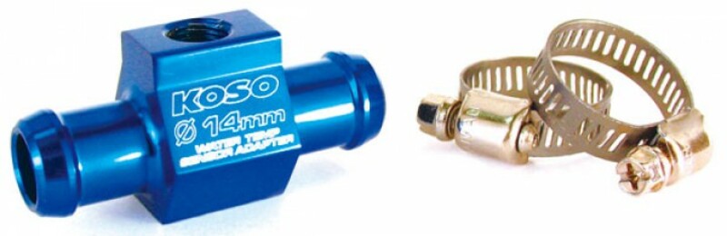 Koso water temperature sensor adapter, Ø14mm hose