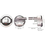 KOSO D64 DL-03S (Black) Speedometer + Tachometer +Indicator Lights (Display LCD)