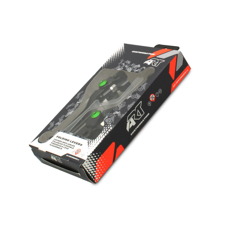 ART Foldable Levers Black/Green Screw by Pair