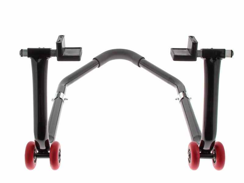 BIHR Universal Dismountable Rear Stand Lift Black with ''L'' Rubber Adapters