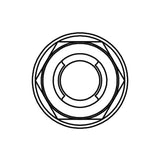 BOLT Flange Fuji-style Nut M6x1mm Head 10mm Steel 10 pieces