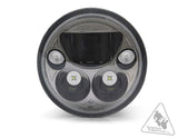 DENALI M5 LED Headlight Ø145mm Black Chrome