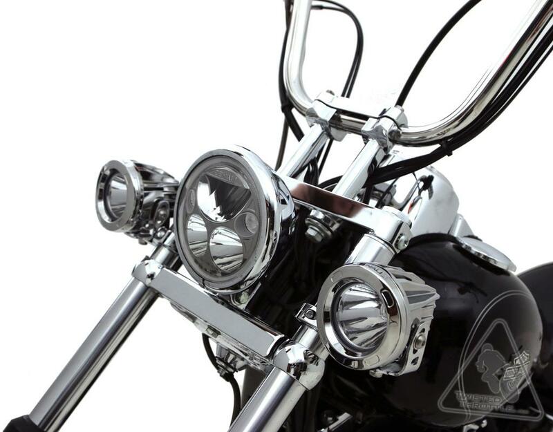 DENALI Forks Tubes Light Mount Ø39-49mm Chrome