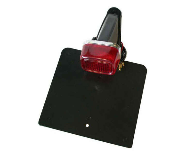 V PARTS Rear Light w/ License Plate Holder Black Yamaha TY Type Universal