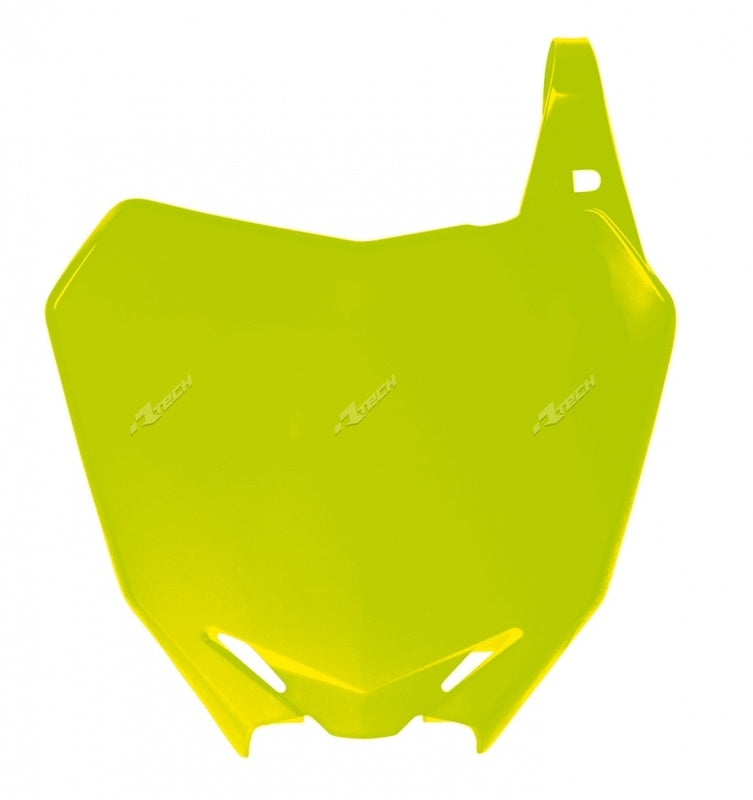 RACETECH Front Number Plate Neon Yellow Suzuki RM-Z250/450