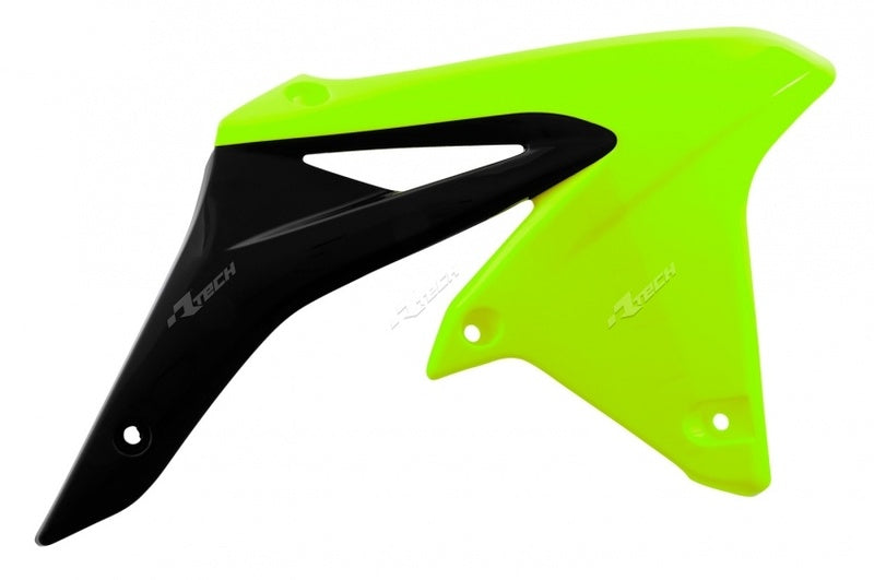 RACETECH Radiator Covers Neon Yellow/Black Suzuki RM-Z250