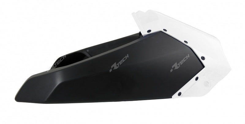 RACETECH Upper Radiator Covers White/Black Yamaha YZ250/450F