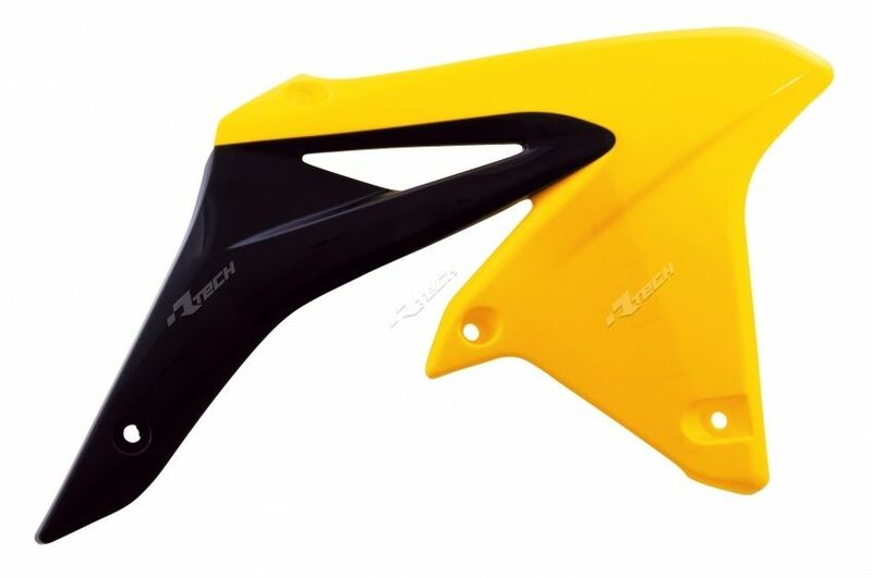 RACETECH Radiator Covers OEM Color (2016) Yellow/Black Suzuki RM-Z250