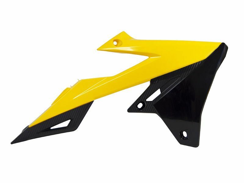 RACETECH Radiator Covers Yellow/Black Suzuki RM-Z450