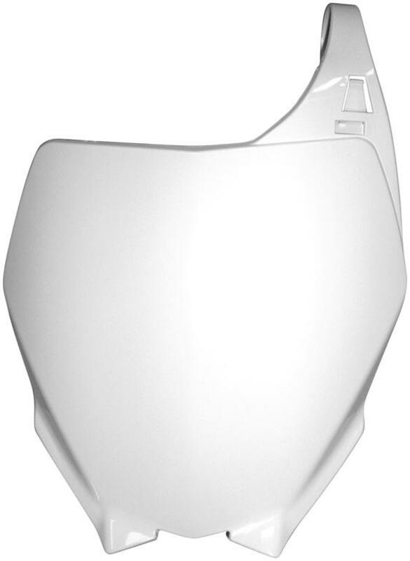 RACETECH Front Number Plate White Yamaha