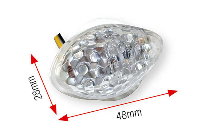 BIHR Honda Style LED Indicator Module Lens Clear (Pair), Front & Rear