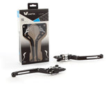 V PARTS Standard Levers 175mm CNC Black/Aluminum Screws with Adapters by Pair Honda