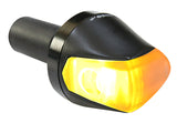 KOSO Knight LED Indicator Body Black / Lens Smoked (1pc), Front & Rear