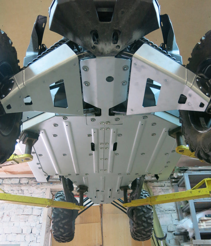 RIVAL Complete skid plate kit w/o front arm guards - Aluminium Can-Am Maverick X3