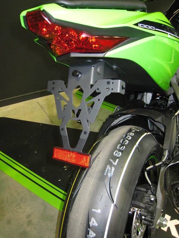 V PARTS License Plate Holder Black Kawasaki ZX10R