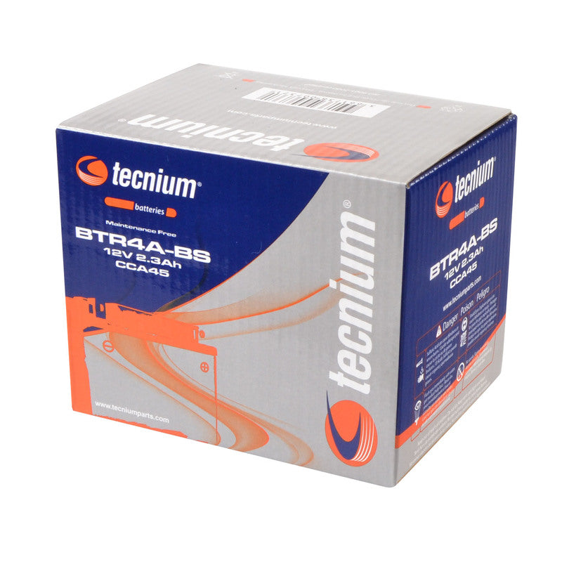 TECNIUM Battery Maintenance Free with Acid Pack - BTR4A-BS