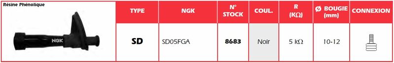 NGK Spark Plug Cap - SD05FGA