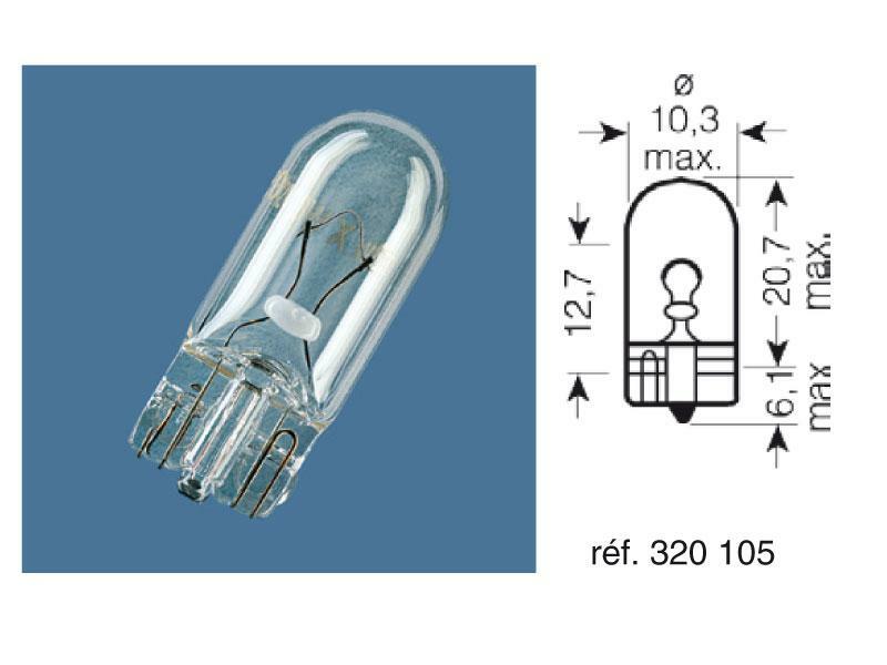 OSRAM Original Line W5W Light Bulbs 12V 5W - x10
