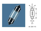 OSRAM Original Line C5W Light Bulbs 12V 5W - x10