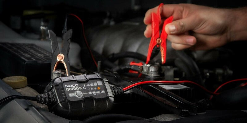 NOCO Genius2 Smart Battery Charger with Clamps 6/12V 2A