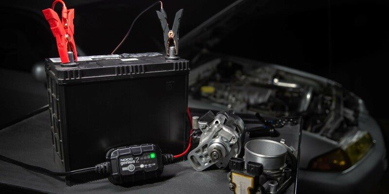 NOCO Genius2 Smart Battery Charger with Clamps 6/12V 2A