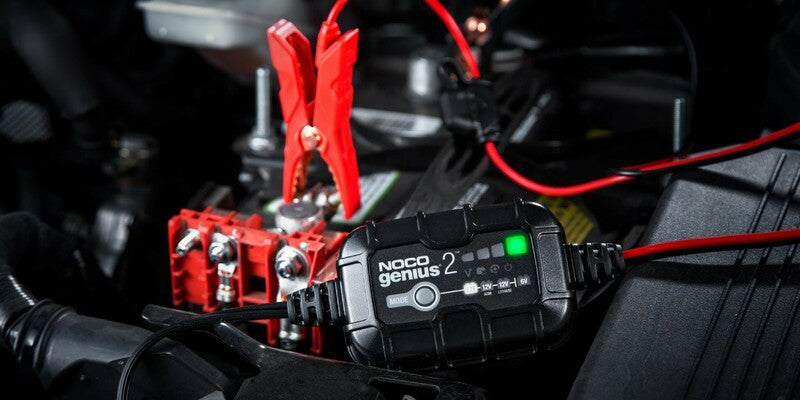 NOCO Genius2 Smart Battery Charger with Clamps 6/12V 2A