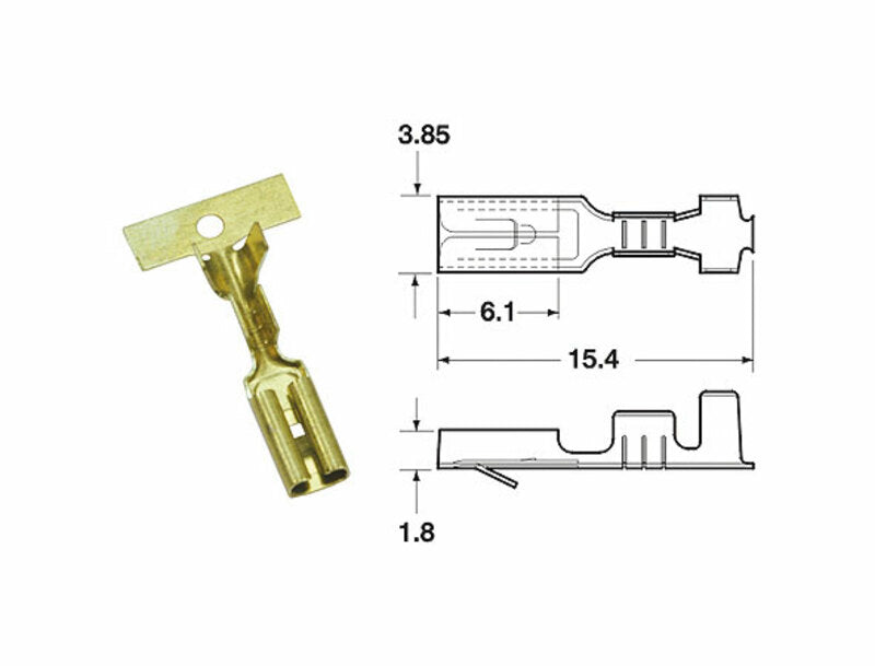 BIHR Female Terminal 110 ML series Ø0,85mm²/1,25mm² - 50pcs