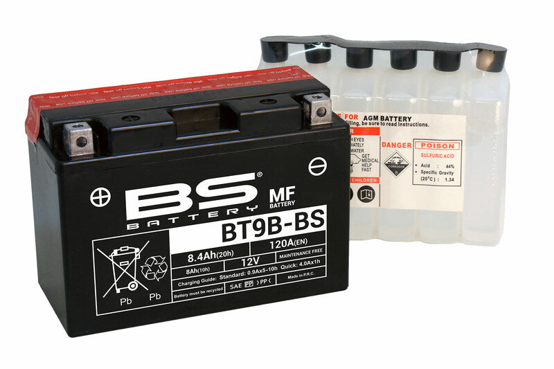 BS BATTERY Battery Maintenance Free with Acid Pack - BT9B-BS