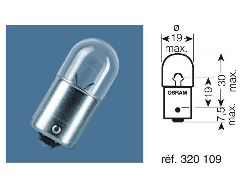 OSRAM Original Line R5W Light Bulbs 12V 5W - x10