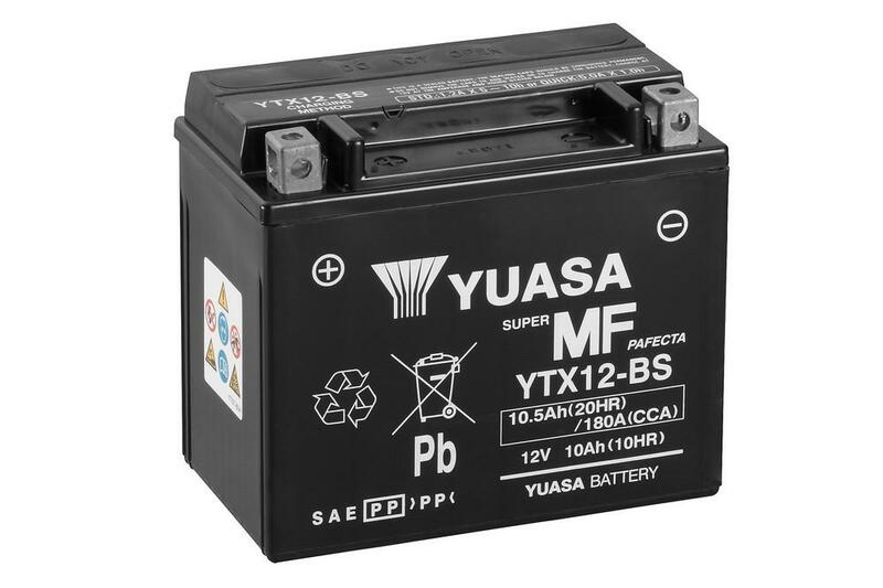 YUASA Battery Maintenance Free with Acid Pack - YTX12-BS