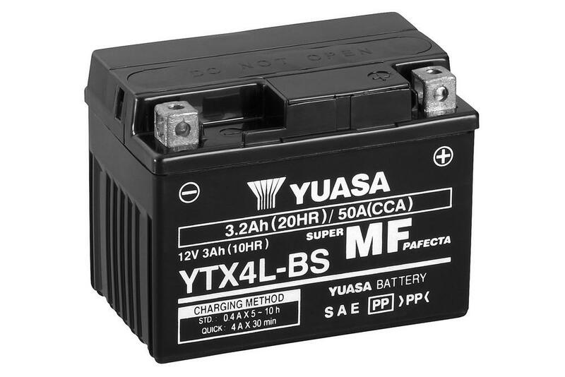 YUASA Battery Maintenance Free with Acid Pack - YTX4L-BS