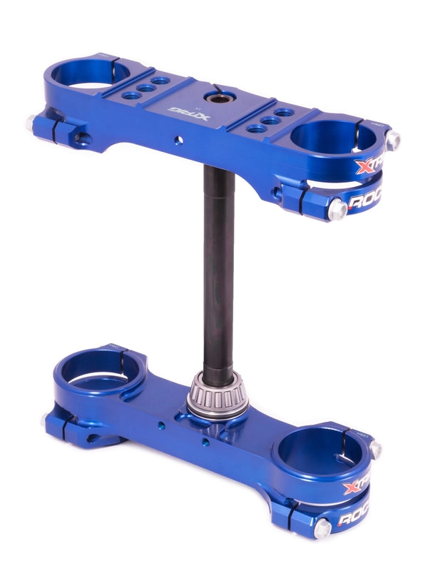 XTRIG ROCS Tech Triple Clamp Offset 14mm PHDS Blue KTM SX85