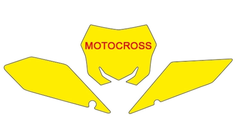 BLACKBIRD Plate Sticker Red Suzuki RM-Z450