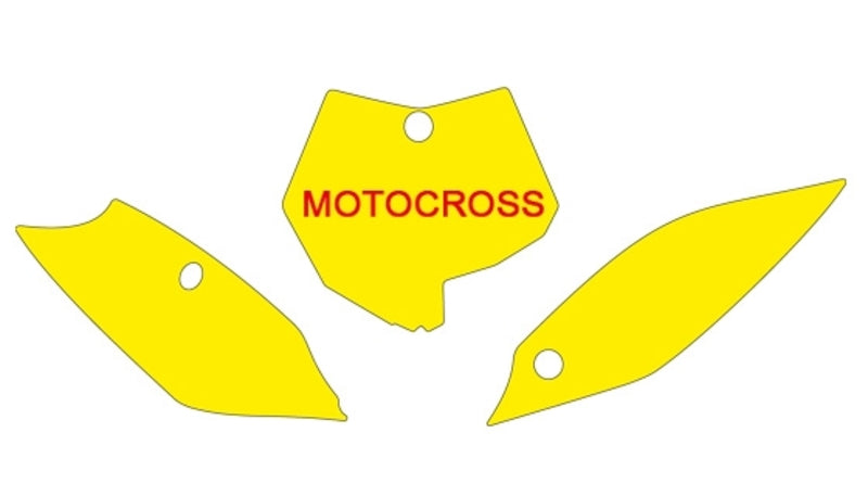 BLACKBIRD Plate Stickers White KTM SX85