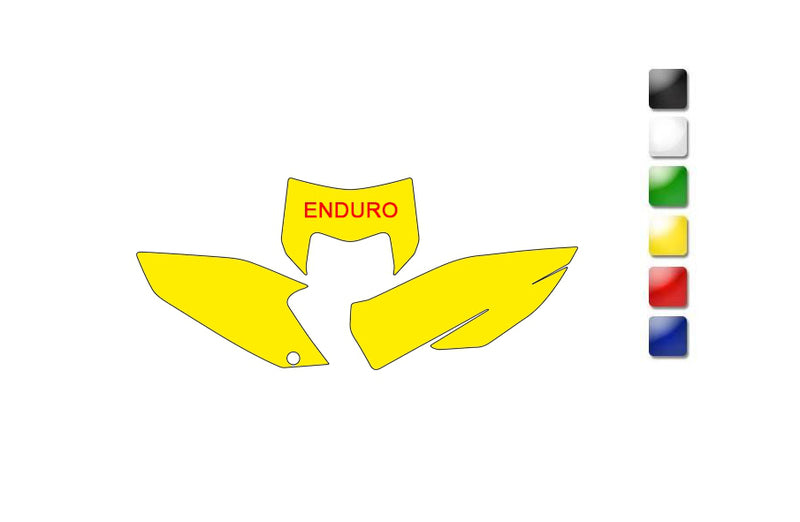 BLACKBIRD Plate Stickers Yellow Husqvarna TE-FE 125&+