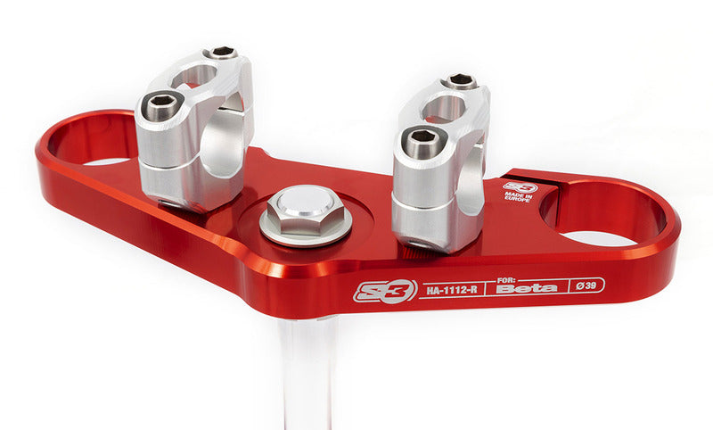 S3 Triple Clamp Ø39mm Red Beta Evo Tech Fork