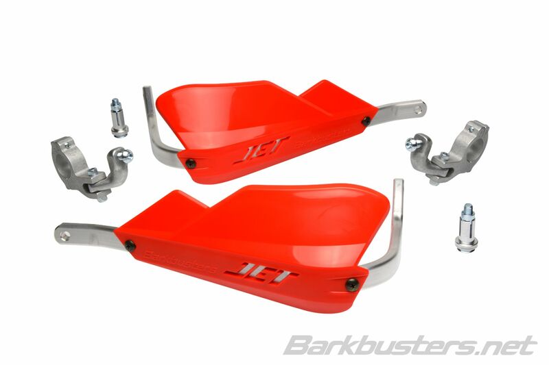 BARKBUSTERS Jet Handguard Set Two Point Mount Tapered Red