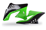 POLISPORT Radiator Covers OEM Color Green/Black Kawasaki KX250F