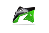 POLISPORT Radiator Covers OEM Color Green/Black Kawasaki KX250F